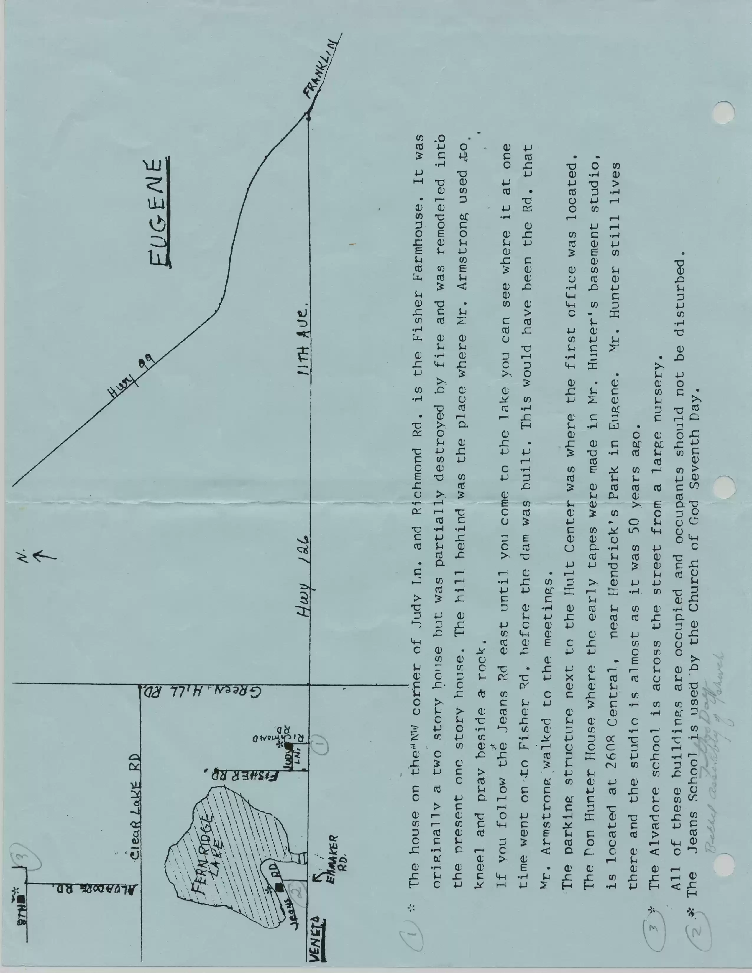 1.Map to Eugene  church history sites 9-30-85(Eugene FoT Bulletin 1985)